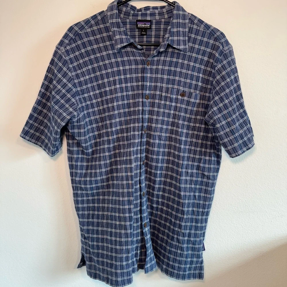 Patagonia Men’s Blue Back Step Shirt Size Large
